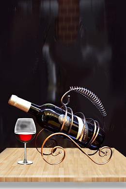 黑色简约质感酒文化海报背景