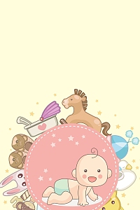 简约清新育婴师培训班海报