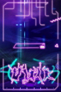 炫彩灯管霓虹霓虹灯毕业派对青春背景模板