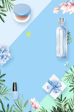 美容补水护肤化妆品背景