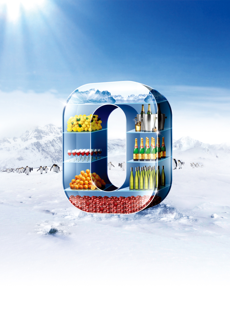 创意家电冰箱淘宝促销背景素材