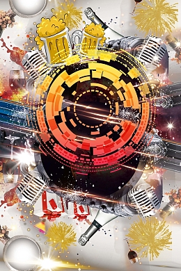 酒吧招聘海报背景素材