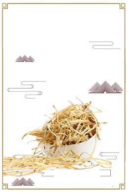 清新金银花药材花茶
