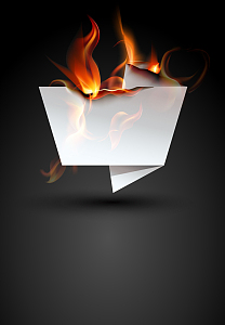 燃烧的空白文本海报封面背景