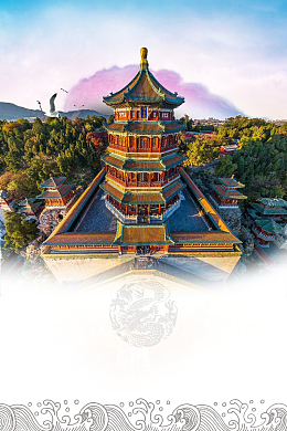 北京特色海报背景素材
