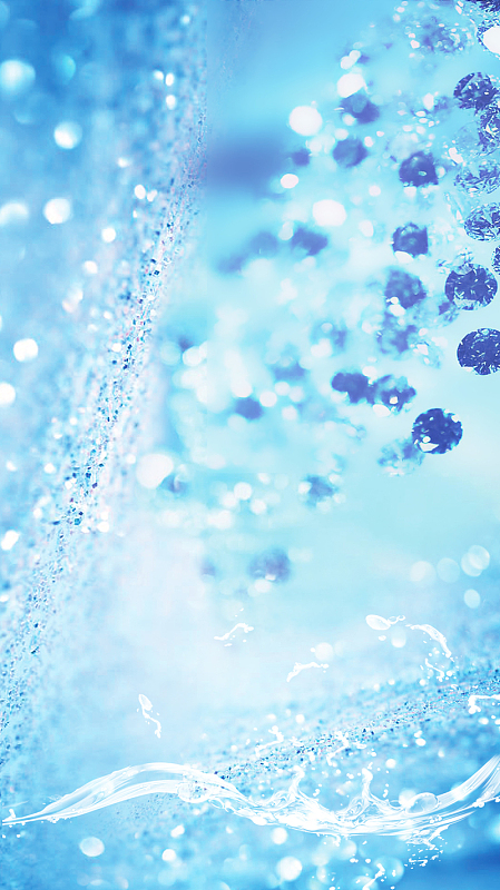 蓝色渐变化妆品背景