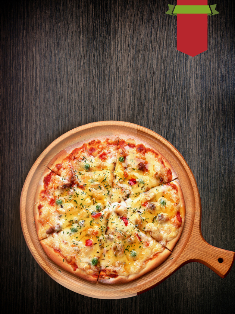 美味披萨美食海报