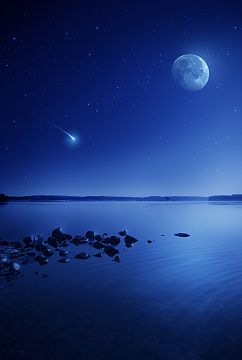 湖边夜景生活