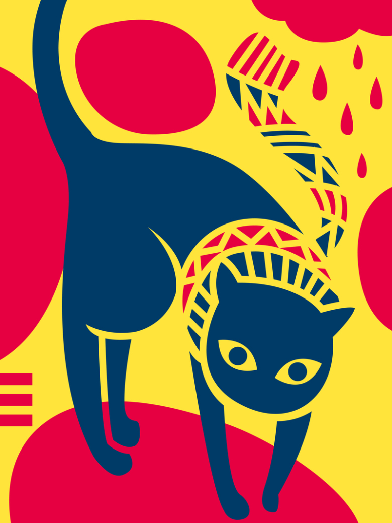 四月你好创意插画海报背景素材