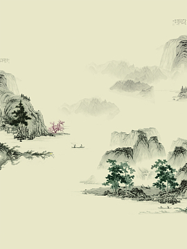 古典清明节水墨海报