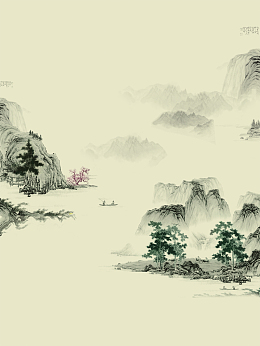 古典清明节水墨海报