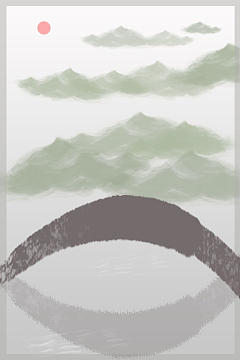 中国风水墨画海报背景素材