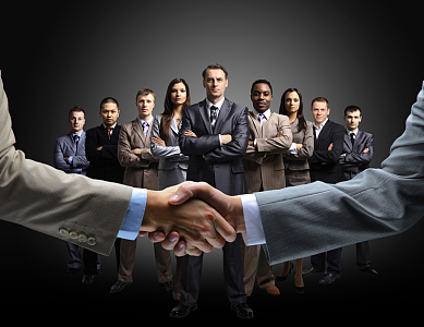 商务企业握手合作