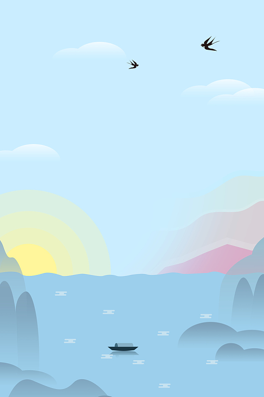 清明节踏青背景图