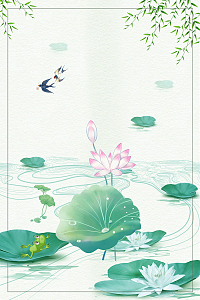 春季清明节荷塘背景图
