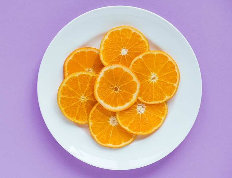 橙子片 橙子 水果 食物
