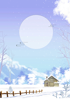 冬天冬季节气大雪广告