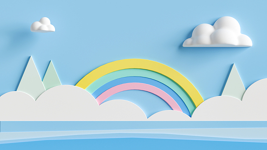 卡通线性蓝色元素