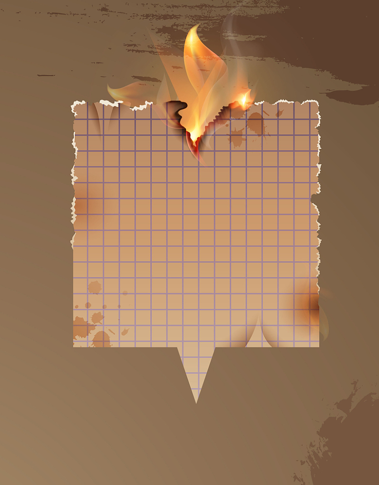 燃烧的折纸对话框文本矢量背景