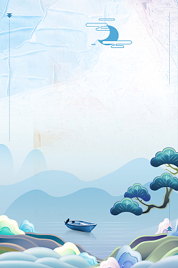 手绘工笔背景图