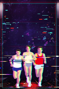 简约马拉松比赛设计海报背景