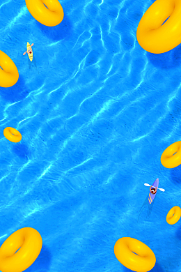 夏季沙滩泳海边旅游休闲海报