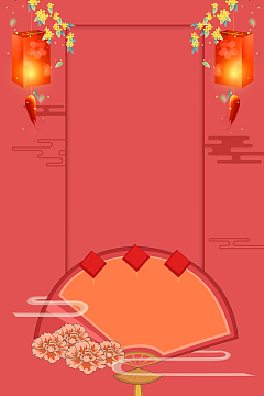 手绘简约春节背景图