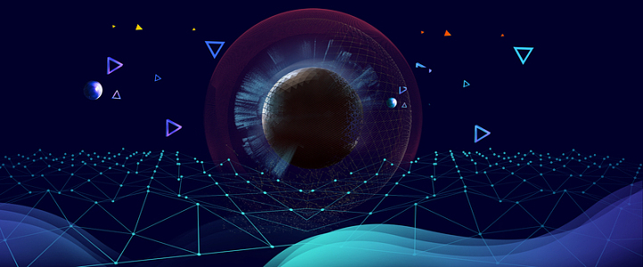 球体宇宙商务背景图