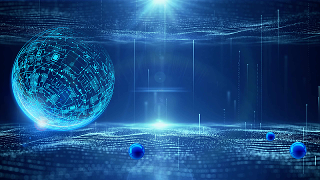 科技背景数据星球光效粒子