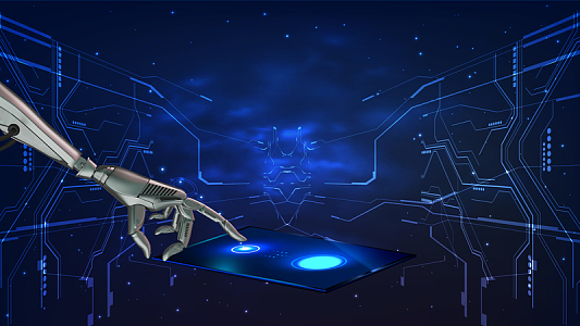 机器人背景背景素材_机器人背景背景图片下载_觅元素