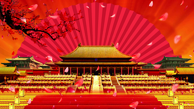 古代皇宫背景,宫廷小品背景图