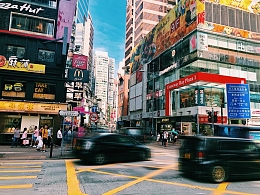 高清香港街头车流