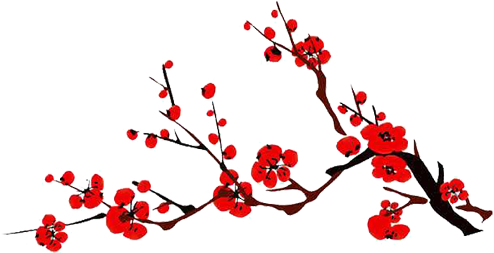 水墨梅花元素免扣PNG