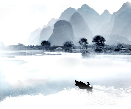 水墨画风景元素免扣PNG