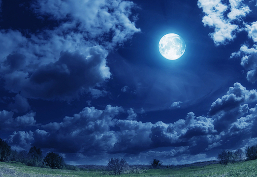 明月月夜夜空