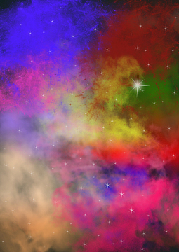 彩色梦幻星空背景