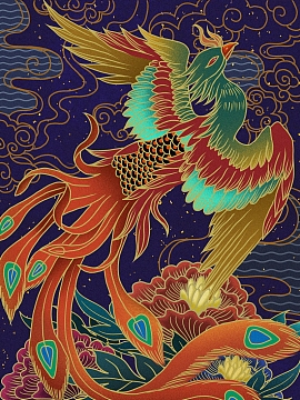 国风，国潮，手绘，竖版
