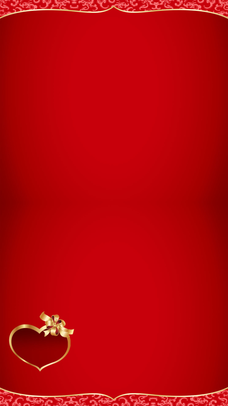 红色边框h5素材背景