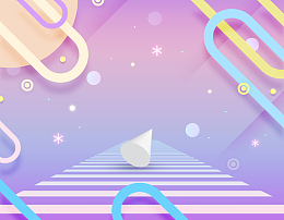 空间几何C4D立体背景模板