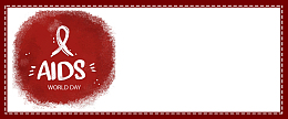 国际艾滋病日复古红色banner