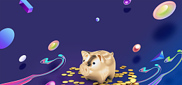 2019猪年财源滚滚来背景素材