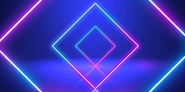 创意简约霓虹灯海报