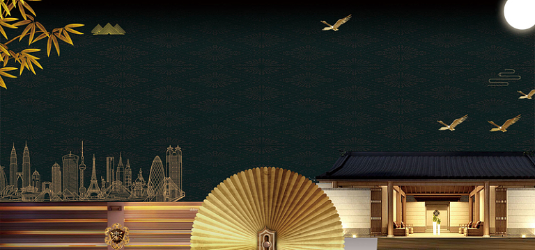 黑金奢华风地产宣传banner