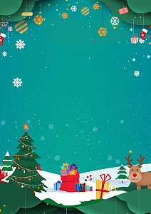 圣诞节卡通手绘装饰元素图