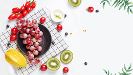 新鲜营养绿色果蔬背景