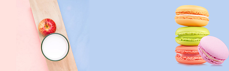 简约马卡龙色系美食背景