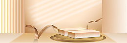 高档金色展台美妆大促banner