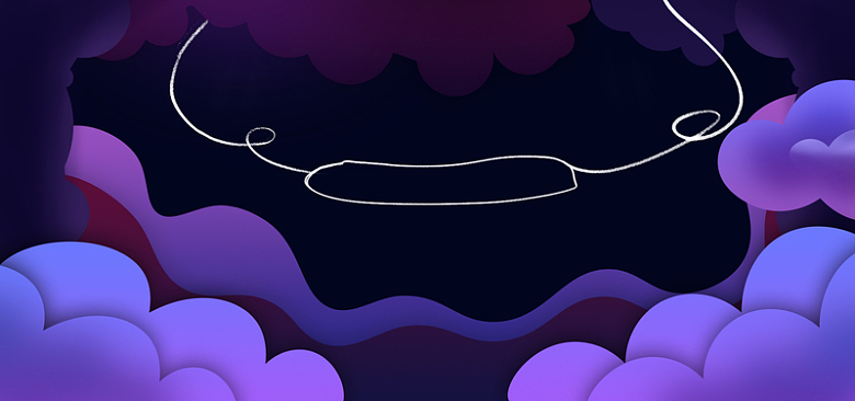 99聚星简约卡通白云背景