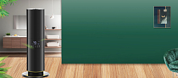 空气净化器促销绿色背景