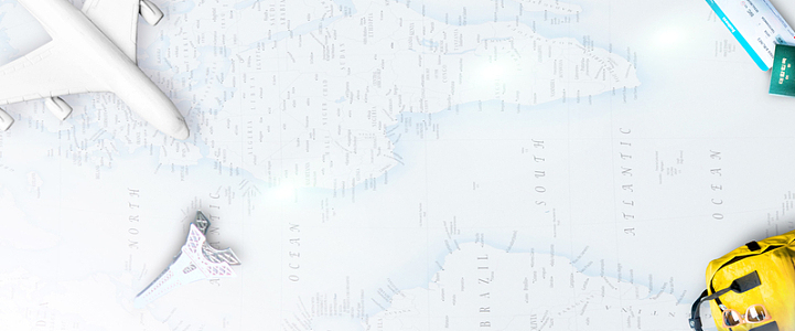 一起去旅行白色简约banner